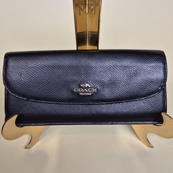 Coach Black Leather Wallet - Picture 1 of 6